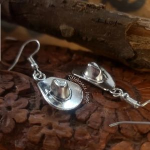 Country Western Cowgirl Cowboy HAT earrings Cowboy Jewelry Gift ideas